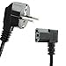 Produktbild Sino Netzkabel, Gerade auf links gewinkelt - Kaltgerätestecker, Schuko-Stecker, Netzstecker, CE zertifiziert, Überspannungsschutz - für TV, Flatscreen, TFT, Monitor, Drucker, Laptop-Netzteil uvm. (50 cm)