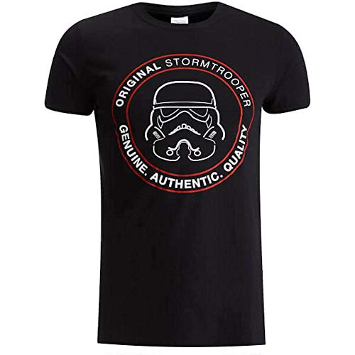 Shepperton Design Studios Camiseta Oficial de Stormtrooper para Hombre Negro Negro (XXL
