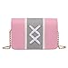 Produktbild Delicacydex Frauen Mode Schnürsenkel Umhängetasche Damen Hit Farbe Geldbörse Rechteck Messenger Satchel Casual Allgleiches Stil Crossbody - Pink
