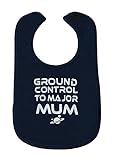 Baby Moo's Ground Control To Major Mum ® Baby Bib - David Bowie Baby Bib/ Gift
