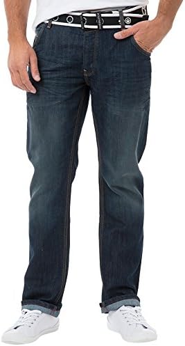 Mens Crosshatch Wak Jeans Darkwash Guys Gents (Size 32/34 Waist 32" Leg 34")