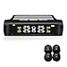 Produktbild Favoto Reifendruckkontrollsystem Auto TPMS Reifendruck Kontrollsystem Solar 1.5-6 Bar Reifendruckmesser mit 4 Sensoren LCD Display Temperatur Anzeige für Auto, SUV, KFZ mit Deutscher Anleitung