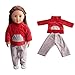 Produktbild American Puppe Kleidung Sets 45,7 cm, American Puppen Kleidung und Zubehör Outfits vneirw, rot