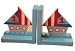 Gisela Graham Ships Wooden Bookends 13 x 13cm
