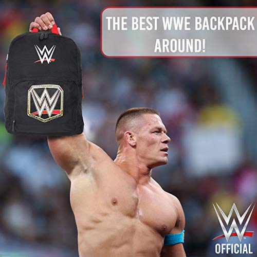 Sac--Dos-Garon-WWE-Catch-Wrestling-Sac-Scolaire-pour-Enfants-Sacs-Dcole-en-Toile-Sac-De-Voyage-Noir-Accessoires-100-Officiel-World-Wrestling-Entertainment