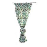 2er Set Gardinen Kinderzimmer Vorhänge mit Schleifen ca. 155×155 cm Dekoschal mit Kräuselband Kindergardinen, Farbe: Elefant Mint, Größe: ca. 155×155 cm - 4