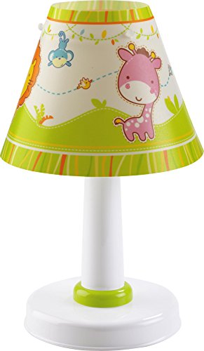 Dalber 21111 Little Zoo Nachttischlampe, Plastik, grün, 16 x 16 x 27 cm - 3