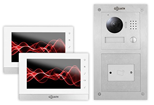 Preisvergleich Produktbild Goliath IP Video-Türsprechanlage, Unterputz RFID Türstation, Edelstahl, HD Kamera, Smart-Phone App, Schlüsselloser Zugang, Video-Speicher, 1 Familienhaus Set, AV-VTC54