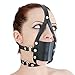 Produktbild Ledermaske Kopfbedeckung Mit einer Steckdose Flirting Kopfbedeckung Fetisch-Slave-Bondage-Halteumhäupt bdsm Reste,Black