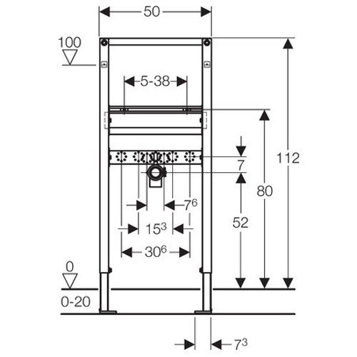 Geberit Duofix Waschtisch Element 1120 mm, 1 Stück, GEB111430001 - 3