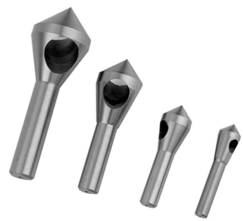 Malayas®4 Stück Entgratsenker HSS Querlochsenker Kegelsenker Entgratung Senker Metall Holz PVC Aluminium 2-5mm 5-10mm 10-15mm 15-20mm - 3