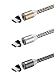 Produktbild SKITCH 3-Pack 1M geflochtene magnetische Ladekabel, drehen runde USB C Magnetische Adapter Ladekabel USB2.0 A auf magnetische USB 3.1 Typ C Kabel mit LED-Anzeige (nicht für Data Sync)