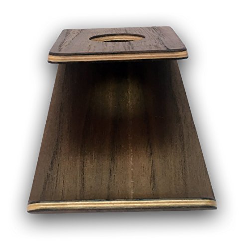 HubLines® Echt Holz Ständer dunkel Braun für Smartphones, Handy und Tablet Halterung, Dock Station für Apple iPhone 4, 4S, 5, 5S, SE, 6, 6S, 6 Plus, 7, 7 Plus Samsung Galaxy S3, S4, S5, S7, S8 Mini, Galaxy Note Edge, Galaxy Note 4, Ipad Air 1 / 2, Pro, Galaxy Tab 1, 2, 3, HTC One, Galaxy Alpha und viele mehr. Holder mobile phone Stand Universale Halterung Handyhalterung - 5