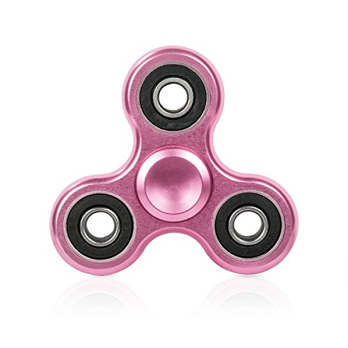 Wlovetravel Fidget Spinner Toy Hand spinner Finger spinner Focal toy Ceramic ball bearing Stress alleviation (pink + black)