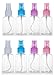 KingWinX 2.5 Ounce Plastic Spray Bottles, Pack of 8 pcs Assorted Colors