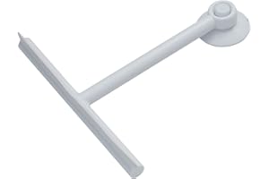 Gedy G-Mirissa, Tergivetro per Doccia Colore Bianco e Gancio con Ventosa, Pulisci Vetro in Resina e Gomma, Misure 23 x 22 x 3 cm e Peso 0,1 kg, 2 Anni di Garanzia, Design R&S