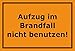 Produktbild Melis Folienwerkstatt Schild - Aufzug Brandfall - 45x30cm | 3mm Hartschaum – S00085-E - 20 Varianten