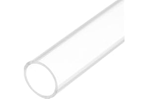 QUARKZMAN Tube Rigide en Acrylique Transparent de 17 mm de Diamètre Intérieur et 20 mm de Diamètre Extérieur, Longueur de 6 Pouces, pour Lampes et Lanternes, Système de Froid à Eau