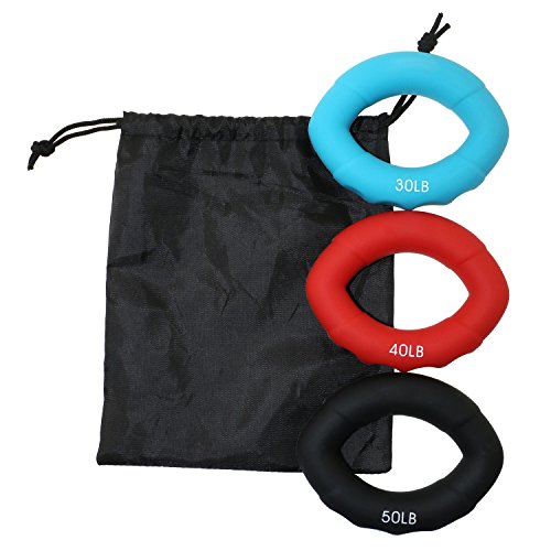 Philonext Handmuskeltrainer, Handgriffstärker, Handtrainingsgerät, Silikon-Ring, Muskeltrainer für die Hände, 3-er Set - 7