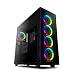 Produktbild anidees AI Crystal XL RGB Version Full Tower Gehärtetem Glas ATX PC Gaming Gehäuse Unterstützung 480/360 Radiator w/ 5 x 120 RGB Fans - Schwarz AI-CL-XL-AR