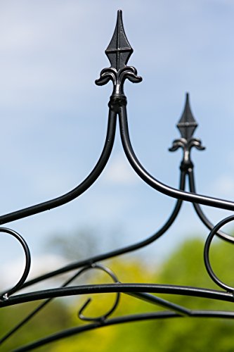 Rosenbogen 10mm Massiveisen! Breite: 200cm Schwarz aus Metall - 5