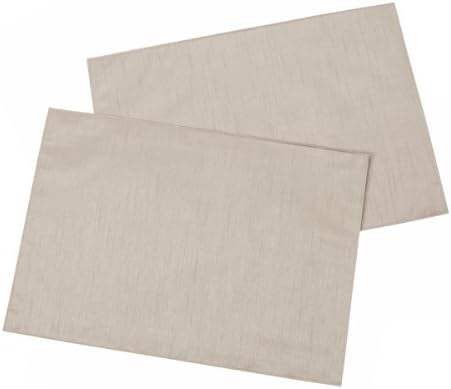 Casual Dining 13 x 18-inch Faux Silk Placemats, Pack of 2, Latte