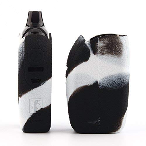 CEOKS Skin Coque en Silicone pour Joyetech ATOPACK Penguin 2000mAh TC Box Mod de Protection Gel Étui en Silicone Skin Wrap Sleeve Case Cover Noir