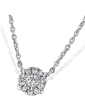 Goldmaid Damen-Collier Glamour 375 Weißgold 11 Brillanten 0,08 ct.