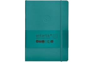 Antartik CUADERNO CON GOMILLA NOTES TAPA BLANDA A5 HOJAS RAYAS VERDE AGUAMARINA 80 HOJAS 80 GR FSC