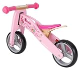 BIKESTAR® Frühstarter Kinderlaufrad für freche Zwerge ab ca. 18 Monaten ★ 7er Natur Holz Edition ★ Flamingo Pink - 5