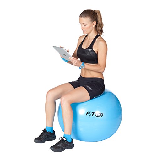 FYTTER Agb65B Balón de Yoga de 65 cm, Unisex Adulto, Azul