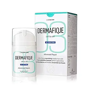 Dermafique Advanced Repair Night Cream, 50 g - For All Skin Types - Contains Niacinamide and Pro-Vitamin E- Night Cream For Glowing Skin - Dermatologist Tested