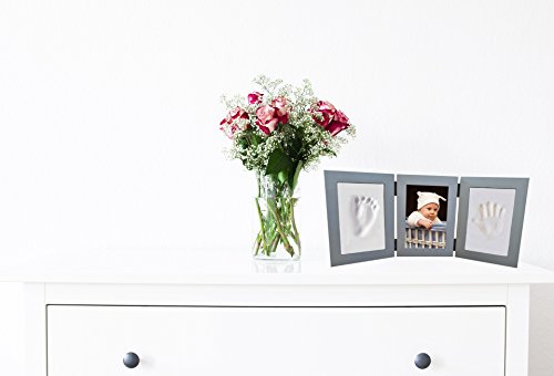 Baby Handabdruck und Fußabdruck Bilderrahmen Set, ein Abdruckset als besonderes Geschenk / Andenken zur Geburt für Neugeborene, auch für Babyabdrücke von 0-1 Jahre geeignet - 4