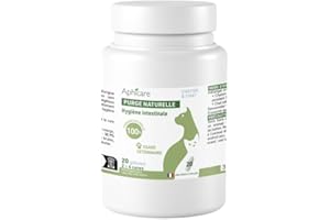Aphicare - Hygiène intestinale - Confort intestinal - 20 gélules - levure de bière - 3 extrait végétaux - Complément Alimentaire - Chat et Chaton - Fabriqué en France