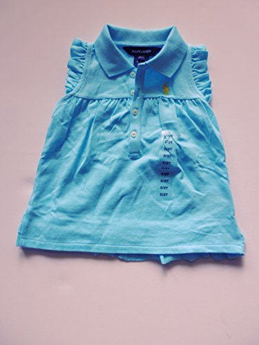 Ralph Lauren GR2T Girls' Ruffle Polo Shirt 1.5-2 Years Blue