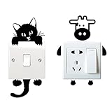 amazing-trading(TM) Switch Cat Wall Stickers Light Switch Decor Decals