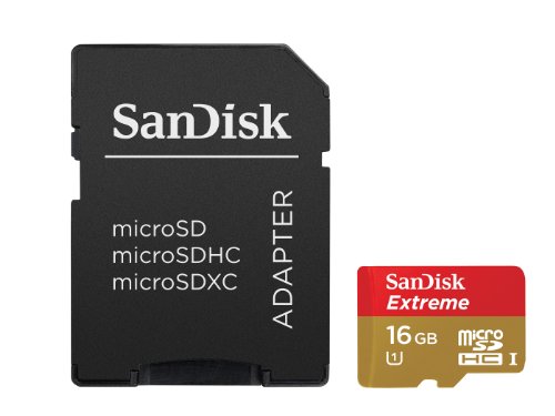 SanDisk Mobile Extreme microSDHC 16GB UHS-I Class 10 Speicherkarte + SD-Adapter + Rescue Pro Deluxe bis zu 45MB/s - 2
