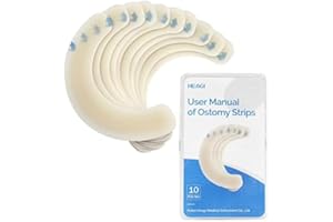 Heagimed 10PCS Elastic Barrier Strips, Adhesive Hydrocolloid Skin Barrier Strips, Anti-Leak Ostomy Barrier Strips for Ostomy Colostomy Bags Ostomy Supplies