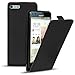 Produktbild Conie BF11767 Basic Flip Kompatibel mit Huawei P7 Mini, PU Leder Hülle Cover Klapphülle für P7 Mini Tasche Schwarz
