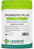 Lindens Probiotic Plus (+Dietary Fibre) Capsules | 90 Pack | Massive 1.5 Billion CFU Strength and Fortified with 2 Types of Dietary Fibre & Friendly Bacteria That AIDS Digestion