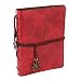Produktbild XIUJUAN Fotoalbum Selbst Gestalten Vintage Leder Scrapbook Album Schwarze Seiten Fotobuch zum Selbstgestalten Weihnachtsgeschenke Valentinstag Geschenk Geburtstag für Männer Papa, Kompass, Rot Groß