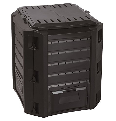 conexus 380 Liter Garten Abfalleimer Kompost Einheit Umweltfreundlich Organische Abfälle Konverter – Schwarz
