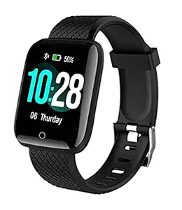 TechKing 1+1 Year Replacement Warranty (New Edition) D-122 Smart Band Heart Rate Sleep Monitor Touch Screen Smart Fitness Watch Smart Band for All Smartphones