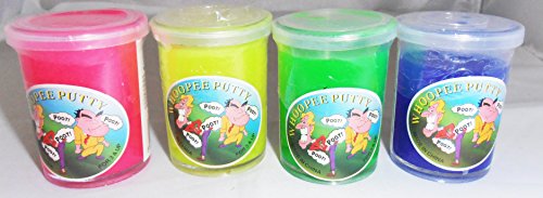 Partynelly® 4x Schleim | Noise Putty | Pups Schleim, knallige Farben | Mitgebsel