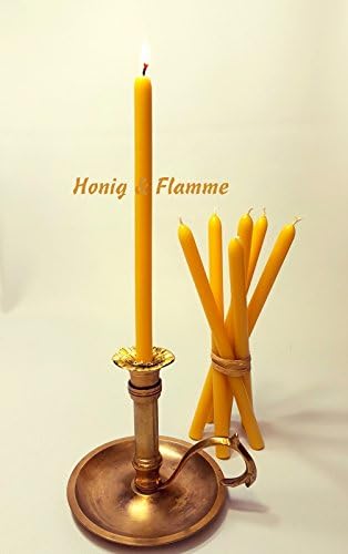 Set of 6 Beeswax Candles, Dinner Candles, Table Candles, Tapered Candles, Christmas Tree, Chakra
