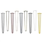 GEFERTIGT AUS: 12mm Rundstahl - stärkere Grundplatte (120x120mm) als herkömmliche Hairpins von 4mm - doppelseitige Schweißnähte - leichte Neigung der Beine um besondere Stabilität zu gewährleisten.