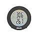 Produktbild LXQ Rundes Innen- und Außenthermometer/drahtloses Thermometer/digitales Hygrometer-Thermometer, Temperatur- und Feuchtigkeitsmonitor/mit großem LCD-Display/Komfortanzeige,Black
