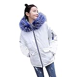 iHENGH Neujahrs Karnevalsaktion Damen Winter Jacke Dicker Warm Bequem Slim Parka Mantel Lässig Mode Reißverschluss Frauen mit Kapuze Starke dünne kurzer Coat