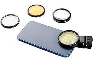 ORPHEK AQUARIUM LED LIGHTING Orphek Extra Wide Coral Lens - Kit for DSRL 52mm and All Smartphones - 4 Included: Macro, CPL 52mm Polarized, 15.000k Orange, 20.000k Yellow - Lens Made of Glass - For Better Photography!