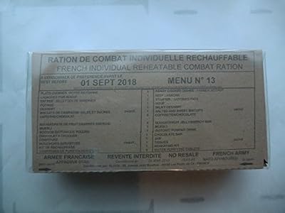 RCIR MRE Armée Française Corporation rcir, EPA différents Menu, Menu 13, 2018